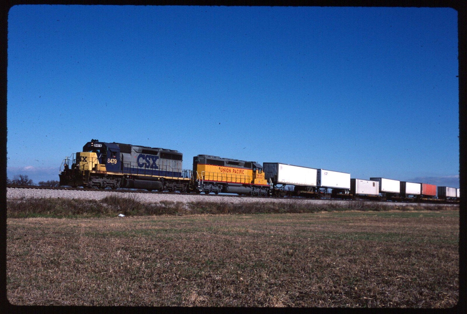 Original Rail Slide - CSXT 8479+ Bellevue OH 11-1999