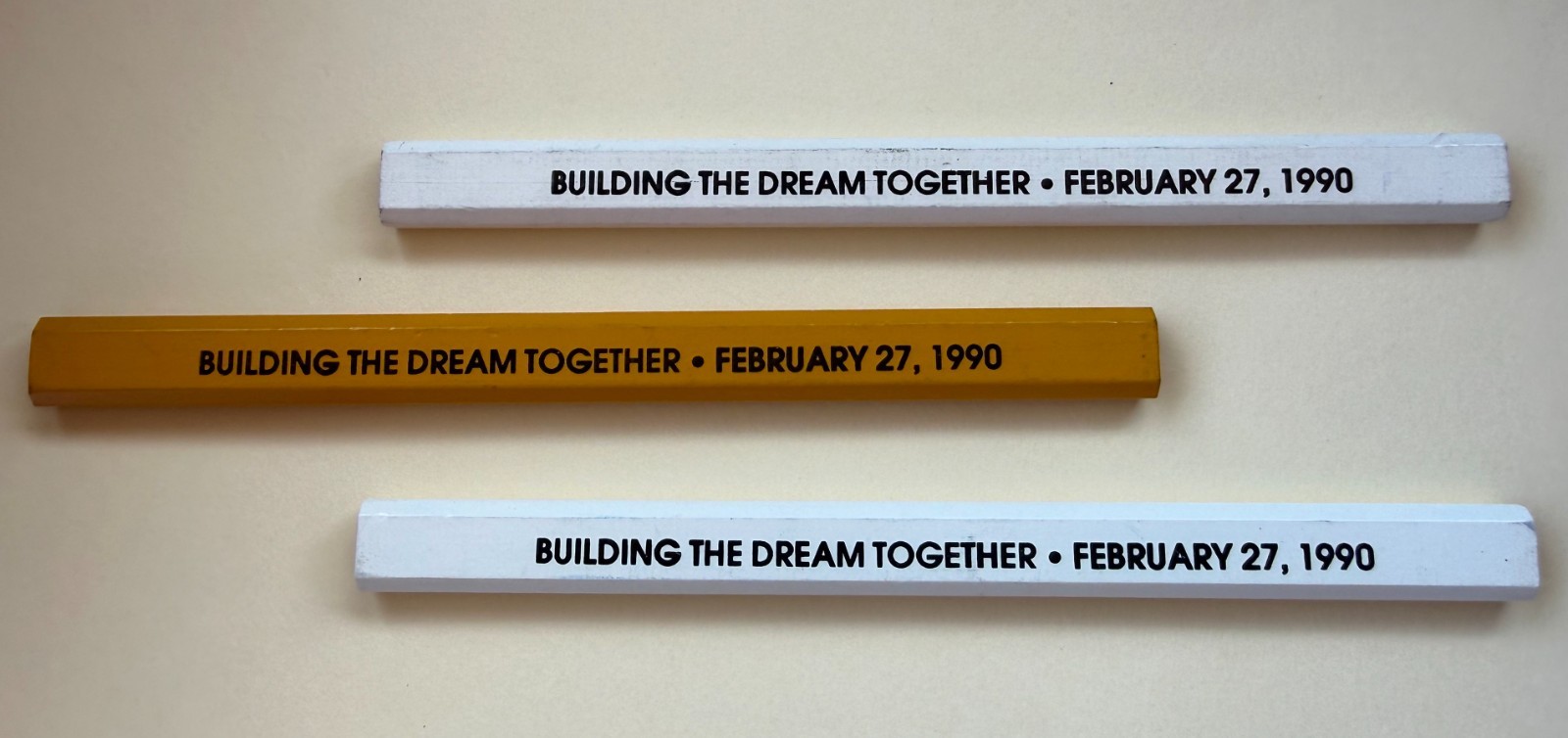 lot (3) Imagineering Construction Pencils WDI 1990 Building the Dream Together