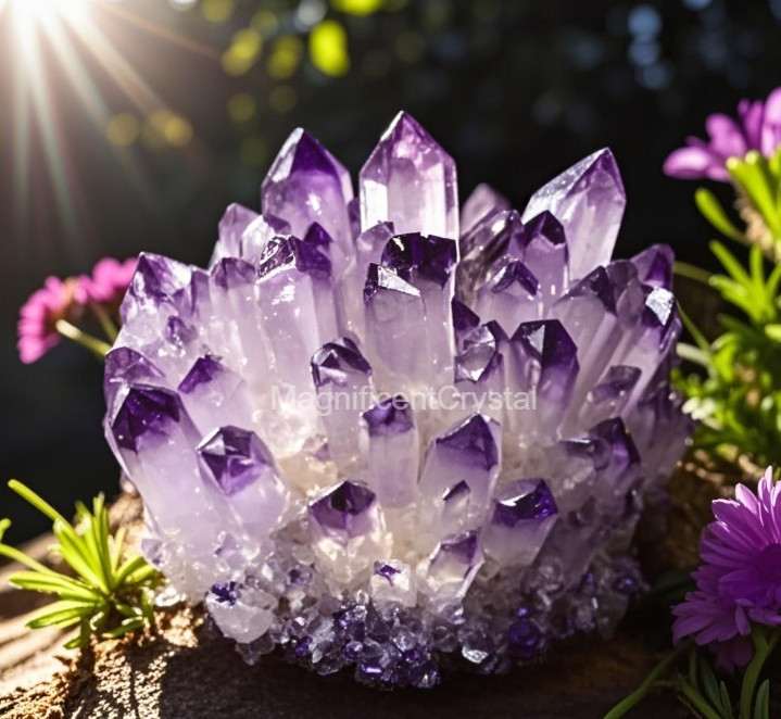 2026Rare Large Raw Light Purple Amethyst Crystal Cluster Healing Reiki Home Deco