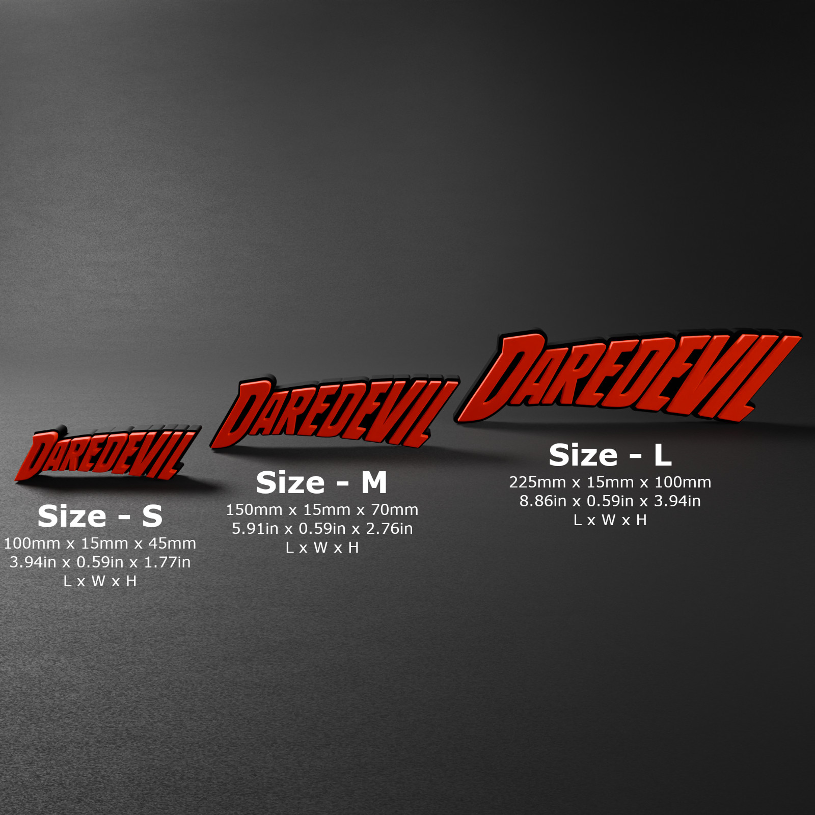 Daredevil - Comics/Show 3D Printed Logo Display Sign