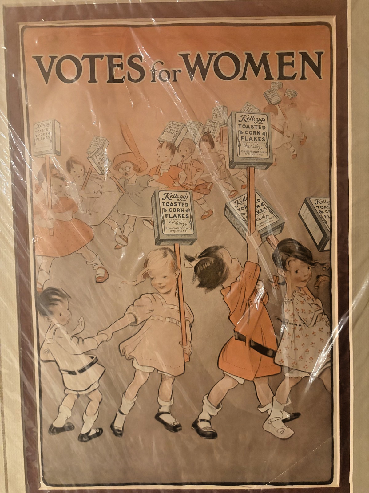 Rare Kellogg Adverti Print - Votes for Women– 1914 Art Print