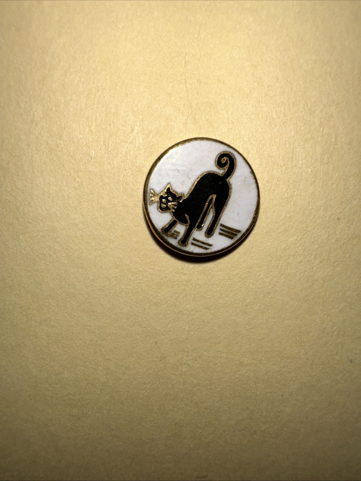 Rare 1910s Vintage German STEIFF Hoo Hoo Fraternal Order Black Cat Lapel Pin