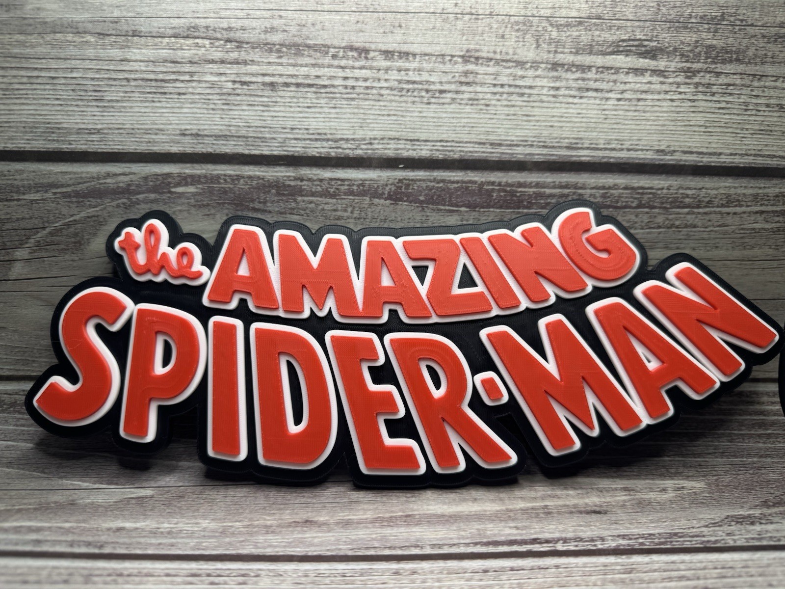 The Amazing Spider-Man Logo Wall Art | Desk Shelf Art Sign Display Decor