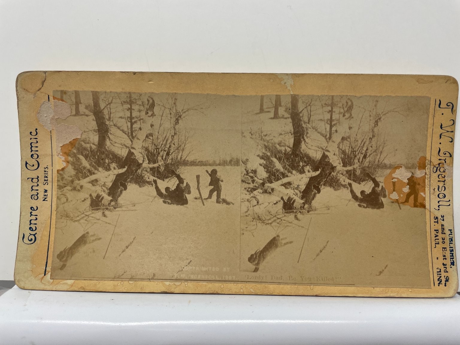 Lordy Dad, Be You Killed? Stereoview J. W. Ingersoll 1907 Genre Comic