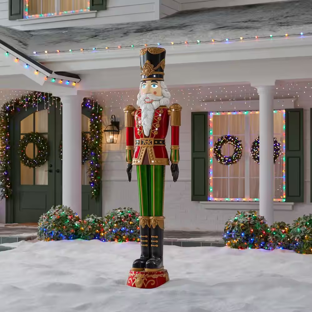 8 FT Giant-Sized LED Vintage Nutcracker