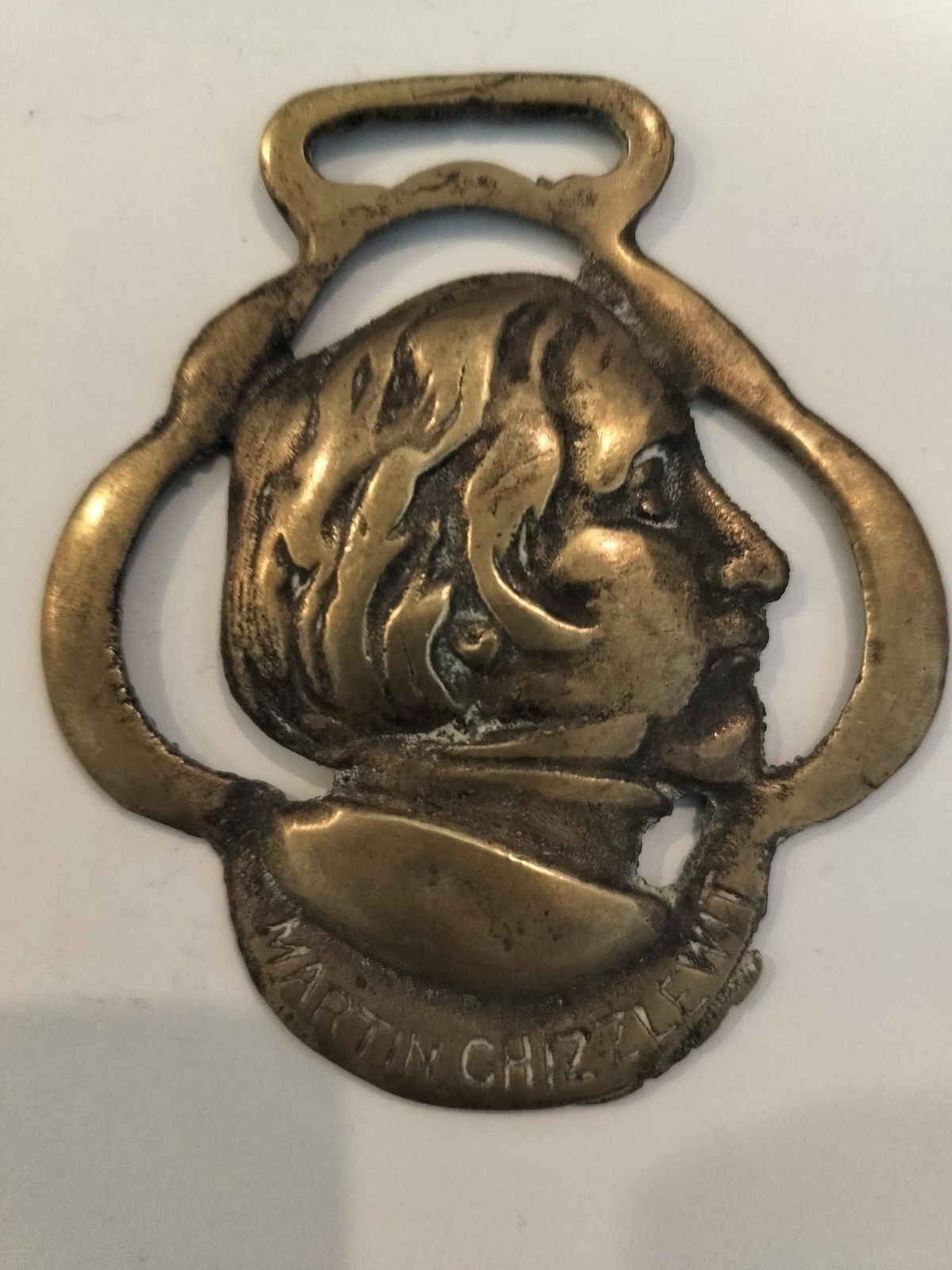 Vintage Brass Martin Chuzzlewit Plaque – Charles Dickens Vintage Brass Martin Chuzzlewit Plaque – Charles Dickens