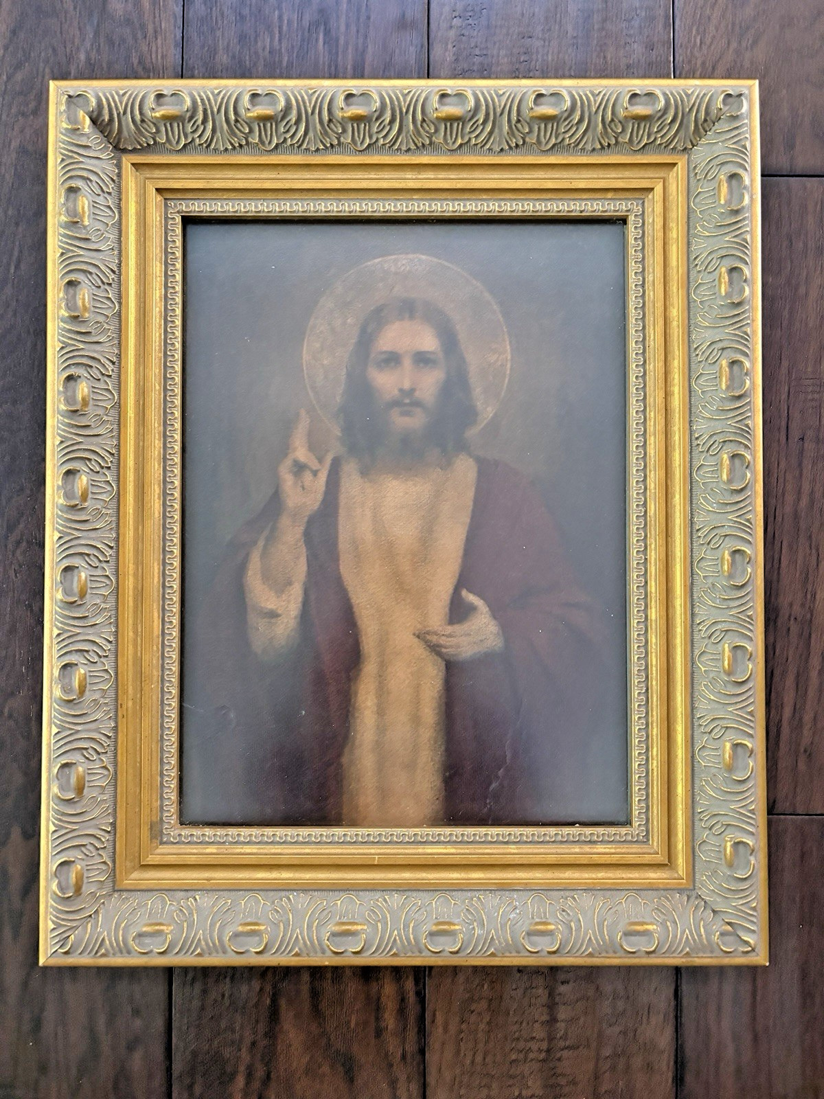 Vintage Edward Gross Co. “The Sacred Heart” C. Bosseron Chambers 16 x 13 x 1.25