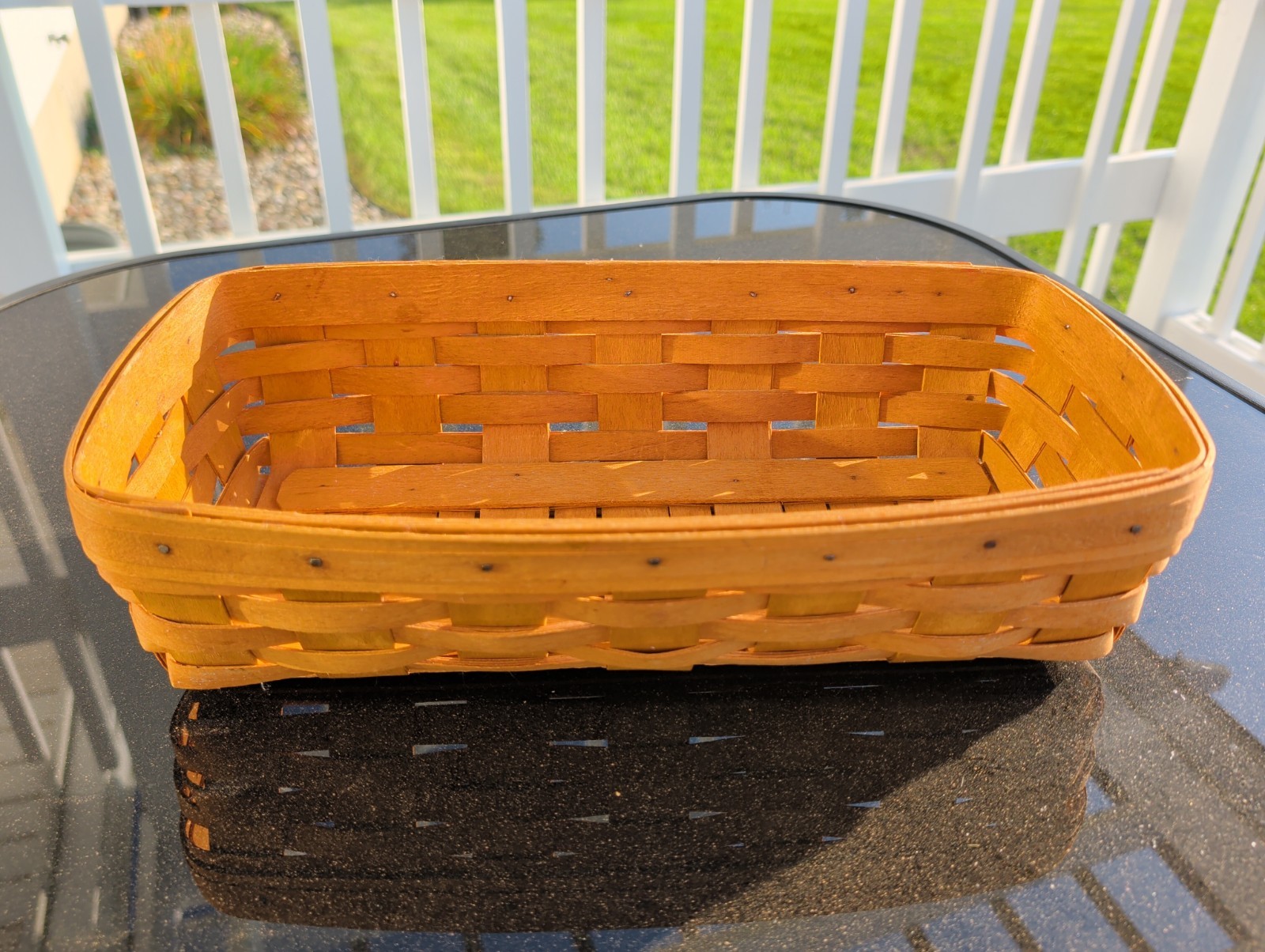 Longaberger 1995 Bread Cracker Basket w/ 1 Woodcraft Divider 14.5” x 8” - GREAT Longaberger 1995 Bread Cracker Basket w/ 1 Woodcraft Divider 14.5” x 8” - GREAT