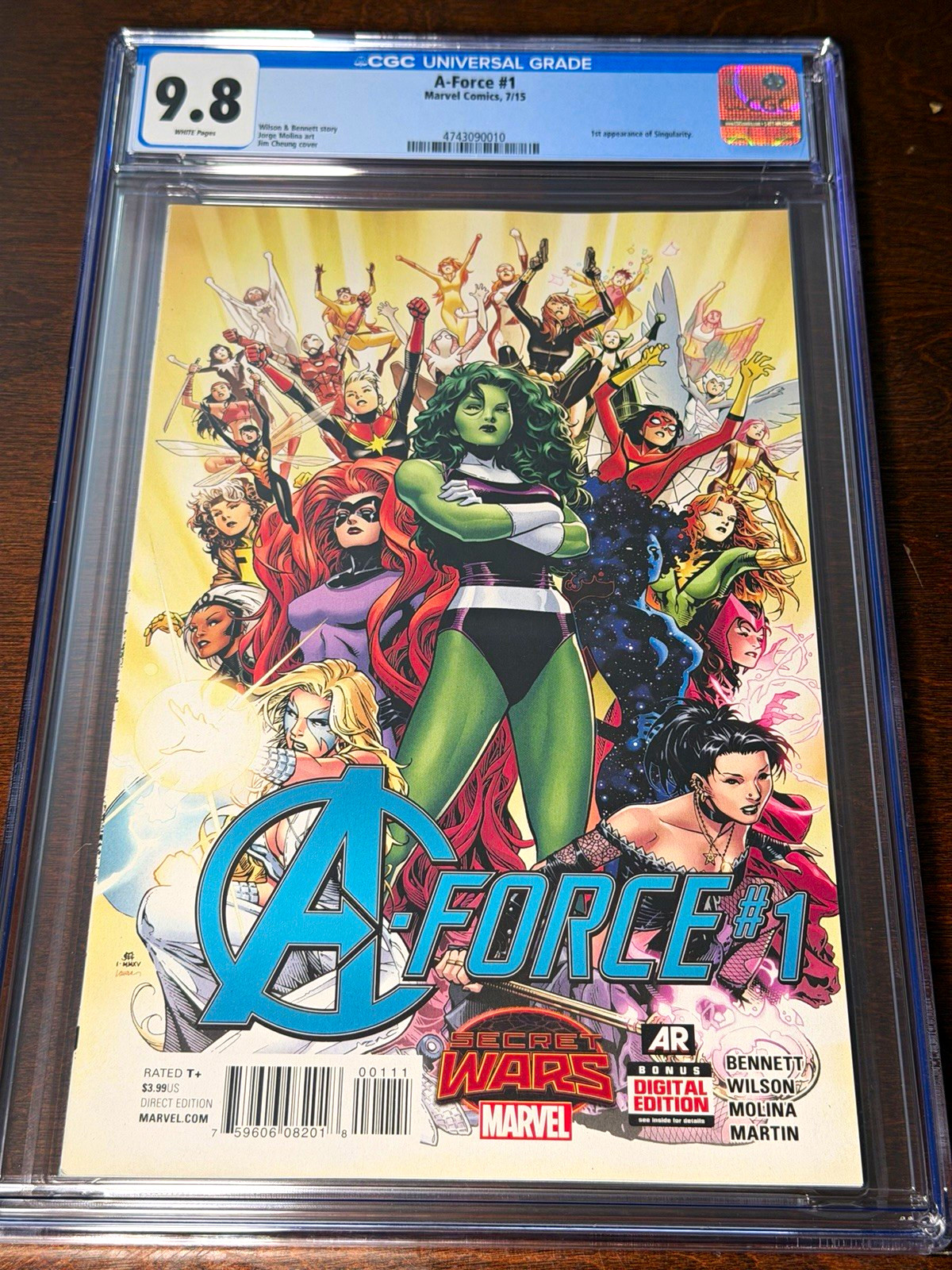FREE SHIPPING Marvel A-Force #1 (2015) CGC 9.8 Jim Cheung Cover 1st Appearance