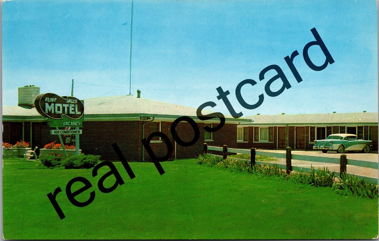 Flint Hills Motel Strong City Kansas Vintage Postcard US 50 Dexter Press Flint Hills Motel Strong City Kansas Vintage Postcard US 50 Dexter Press