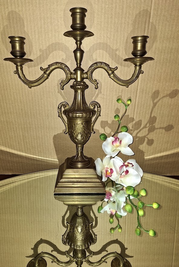 Candelabra Candlestick Louis XV Style Ornate Elegant  2 Arms