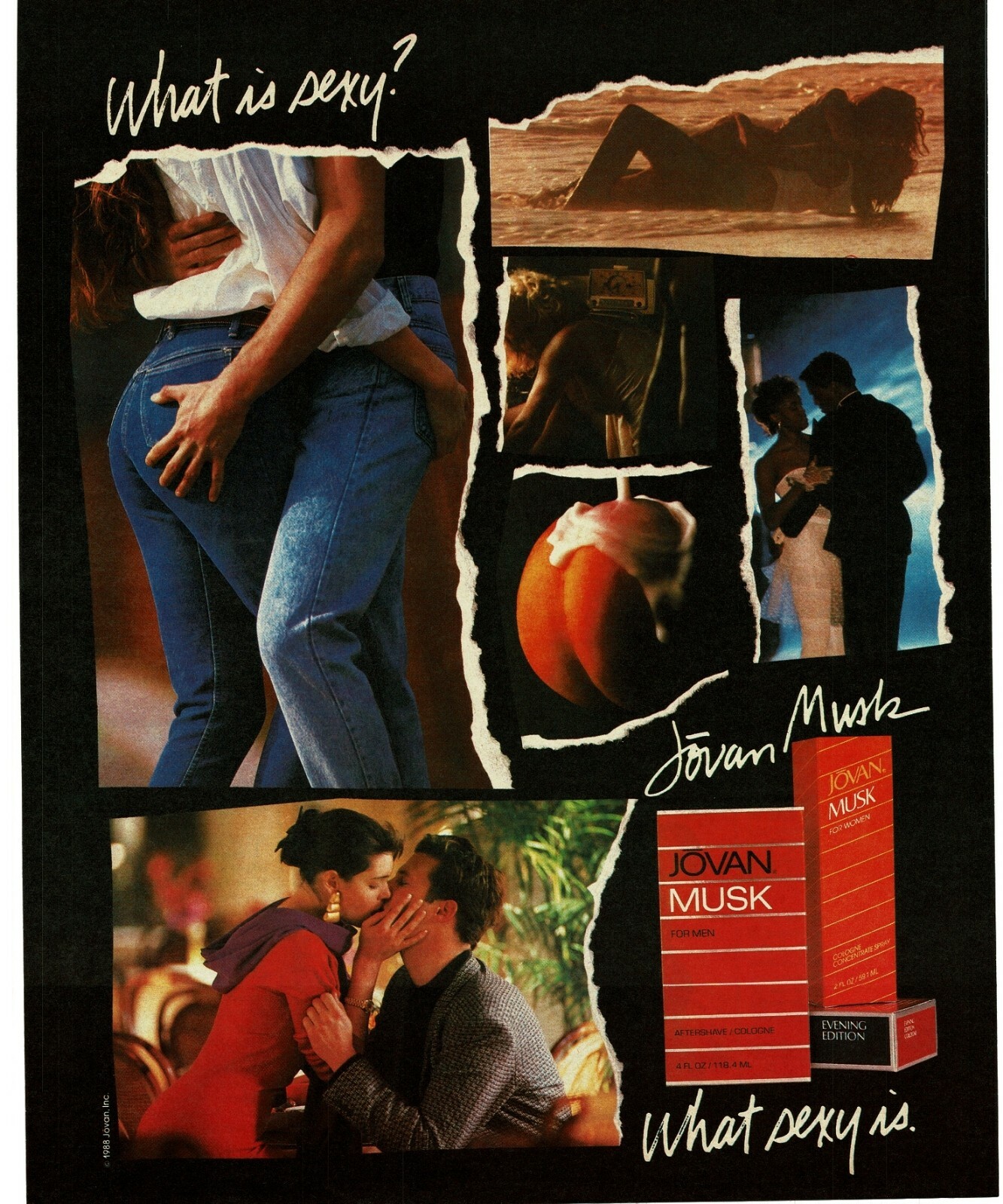 1988 JOVAN Musk Cologne For Men what is sexy Vintage Print Ad