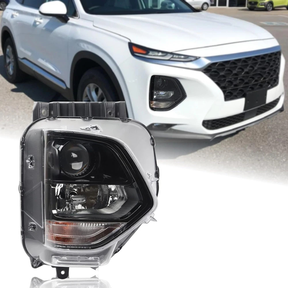 Halogen Projector Non-Led Headlight Fits 2019 2020 Hyundai Santa Fe SE/SEL Halogen Projector Non-Led Headlight Fits 2019 2020 Hyundai Santa Fe SE/SEL