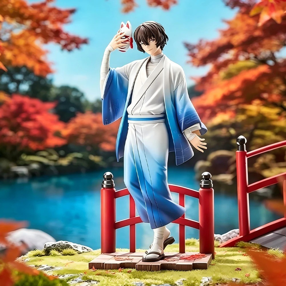 20cm Dazai Osamu Figure Bungo Stray Dogs Anime Kimono PVC Model Collectible Toy