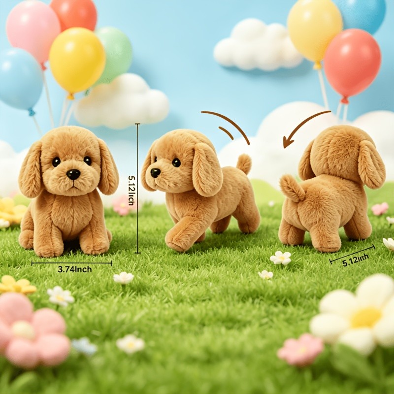 Soft And Cute Simulation Golden Retriever Electric Plush Toy Walking Interactive