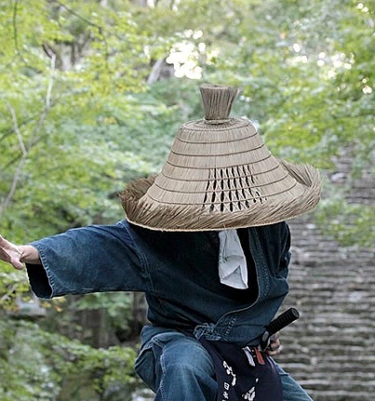 Japanese Samurai Hat Roningasa Edo Style Hand Made Japan Historical Cosplay New