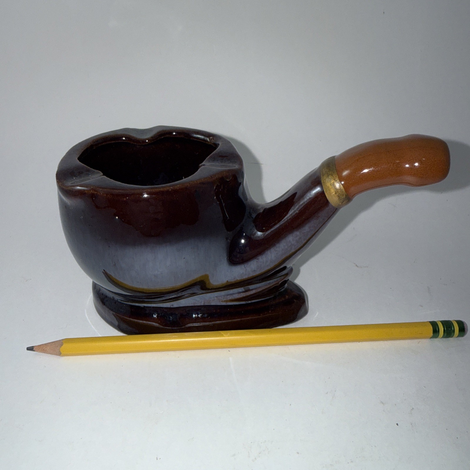 Vintage Pipe Shaped Ashtray Napco Ceramic Made In Japan MCM