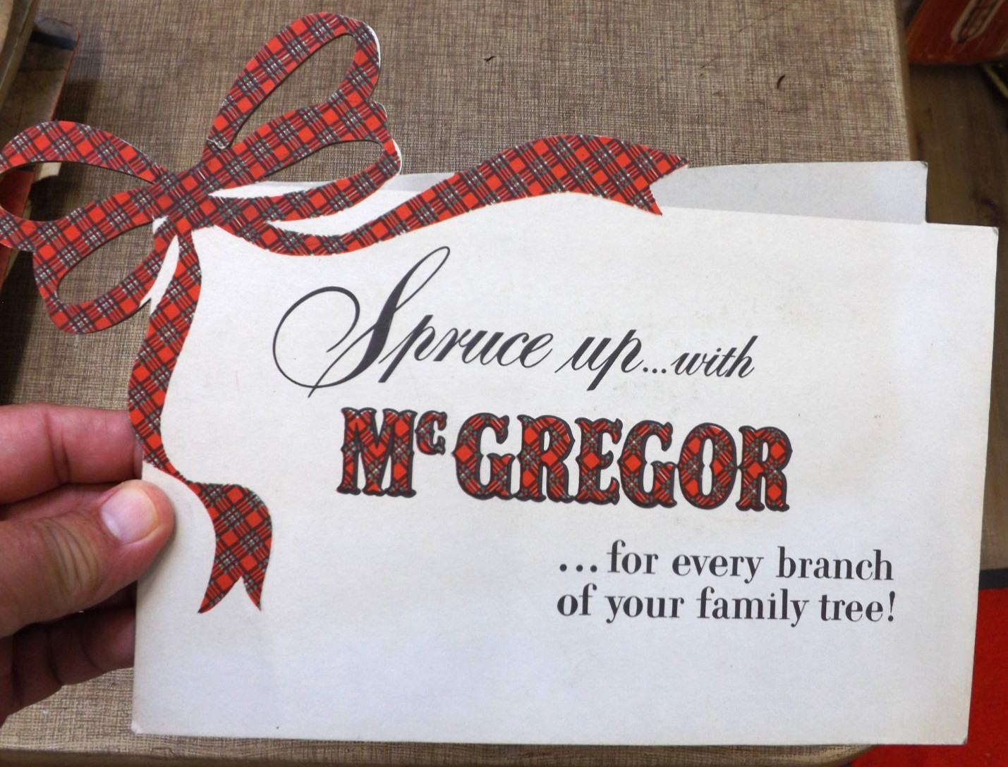 VINTAGE 1950s McGREGOR SPORTSWEAR STORE DISPLAY ADVERTISING SIGN Cardboard