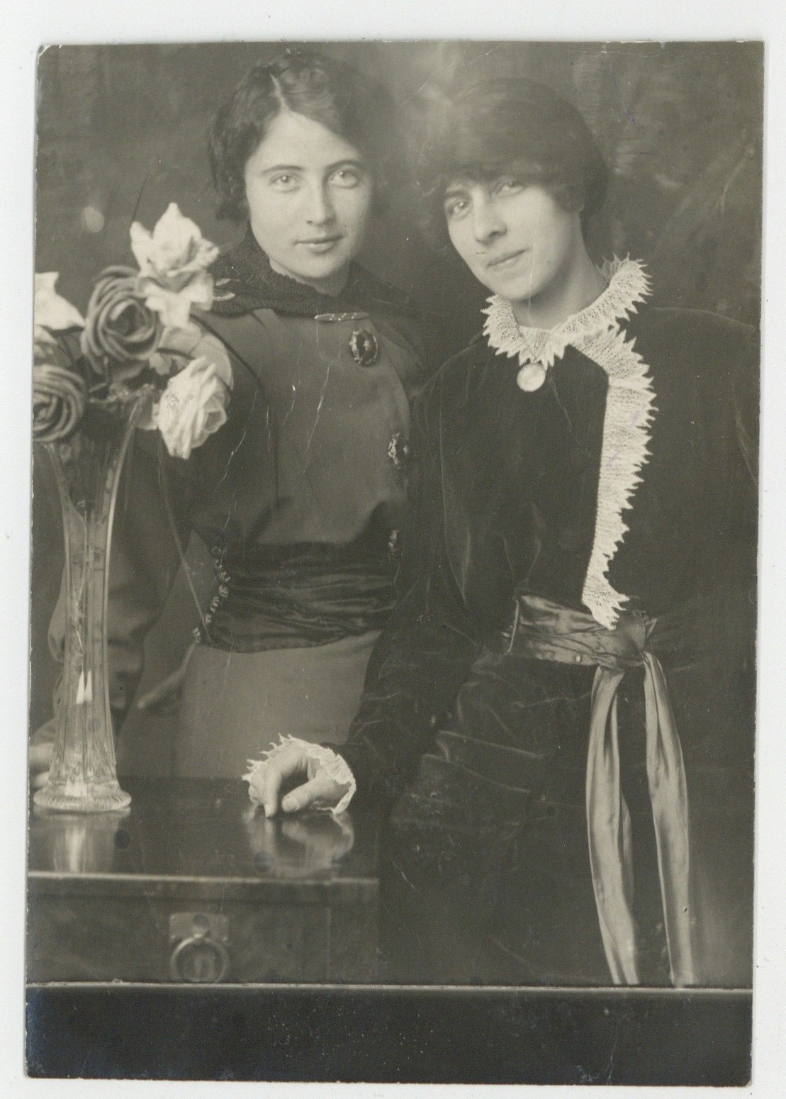 Two Female Lovers Girlfriends Stylish 1930 LGBTQ Lesbian Girls RPPC Short Hair