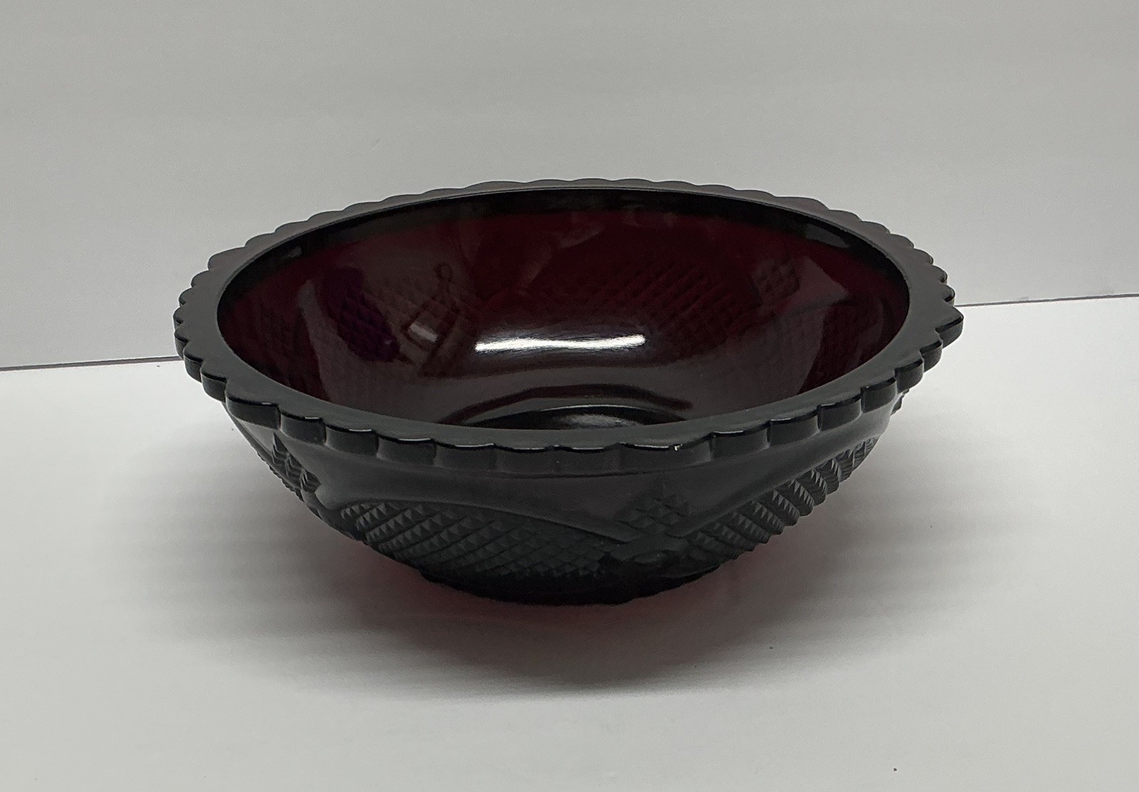 Vintage AVON 1876 Cape Cod Collection Ruby Red Serving Bowl Vintage AVON 1876 Cape Cod Collection Ruby Red Serving Bowl