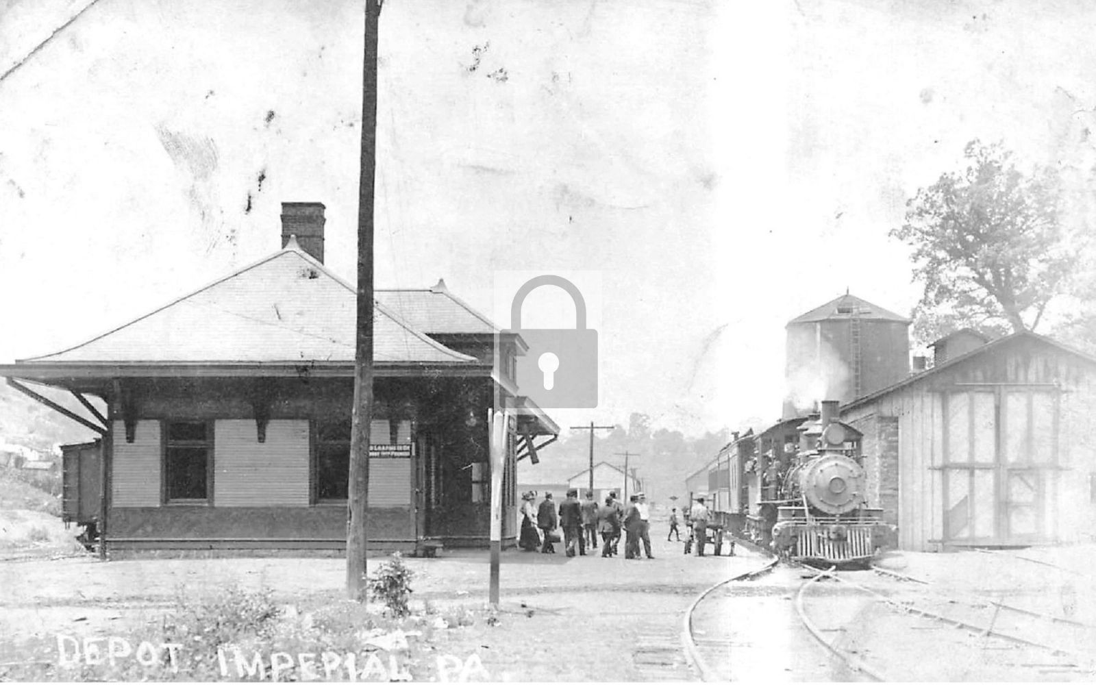 1911 Railroad Train Station Depot Imperial Pennsylvania PA - Reprint