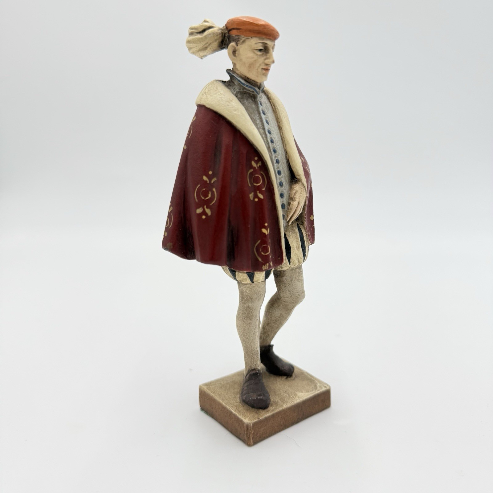 Rare Anri Wood Carving Italy Renaissance Folk Art Figurine 1950 Hand Carved 5.5\