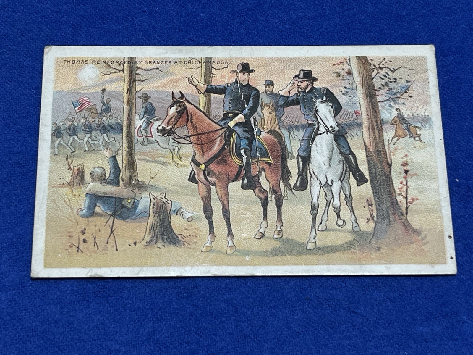 N99 Battle Scenes Thomas Reinforced By Granger Non Sports Tobacco Card Low Grade