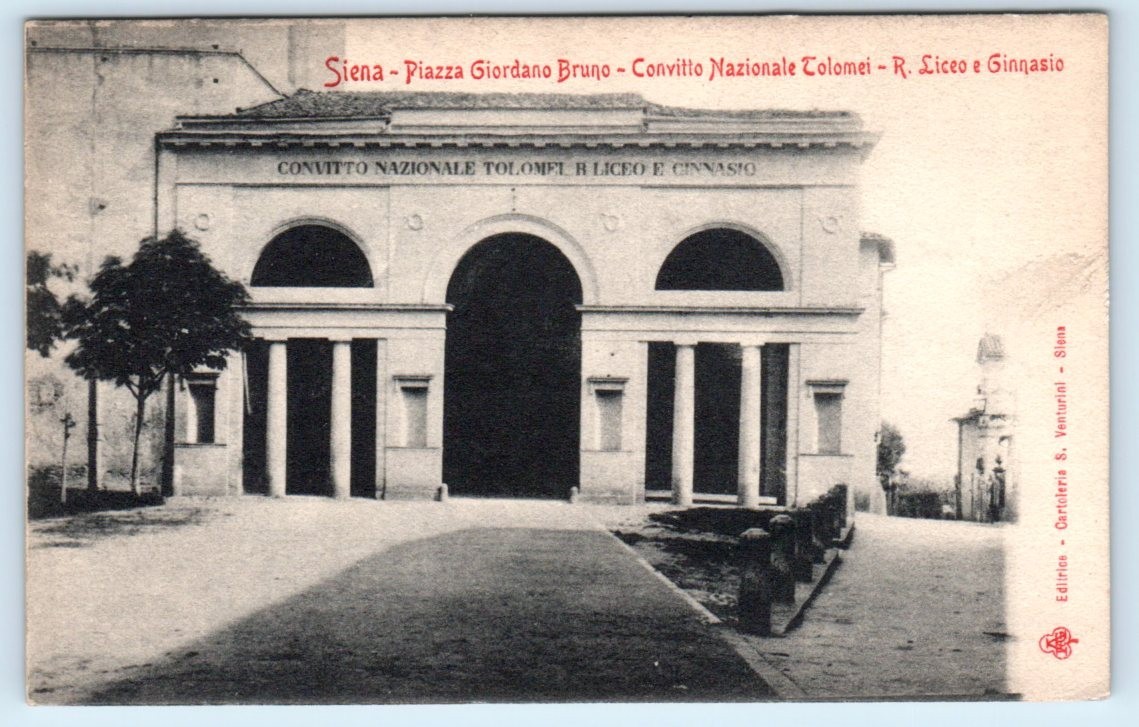 Piazza Giordano Bruno - Convitto Nazionale Tolomei - Siena ITALY Postcard