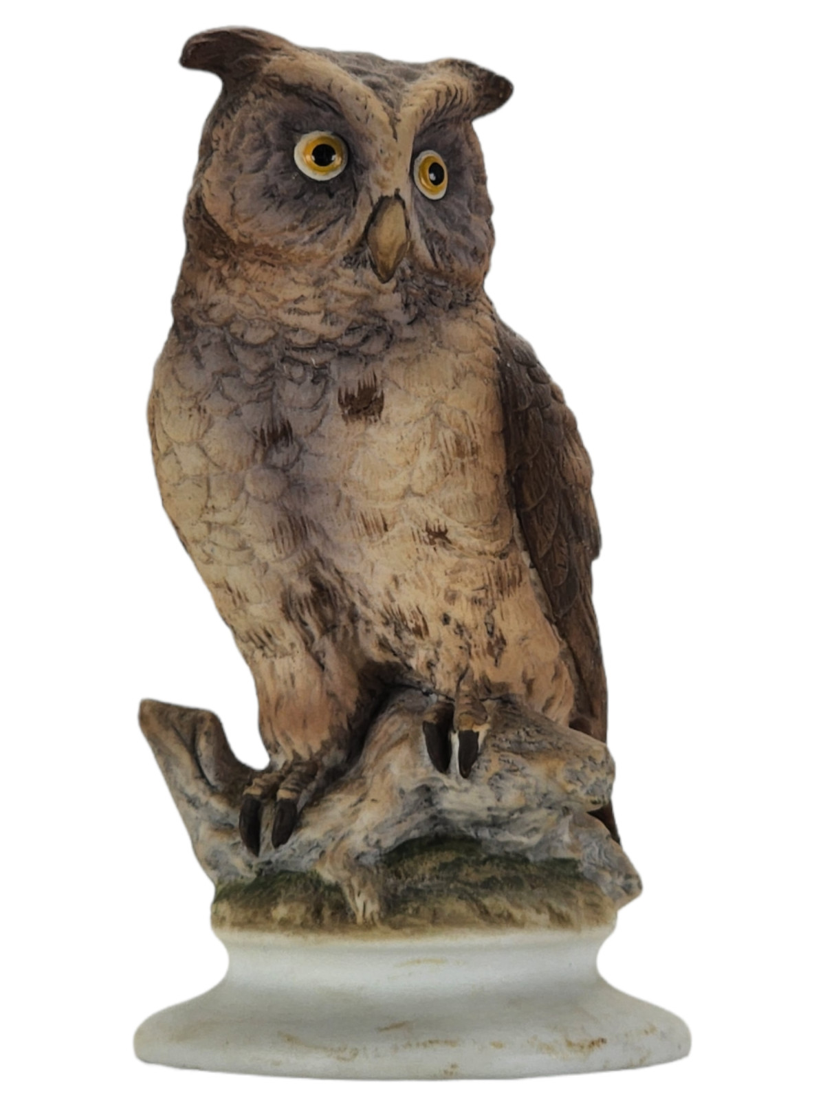 Horned Owl Hand Painted Lefton VTG Porcelain Statue Figurine KW866 Japan