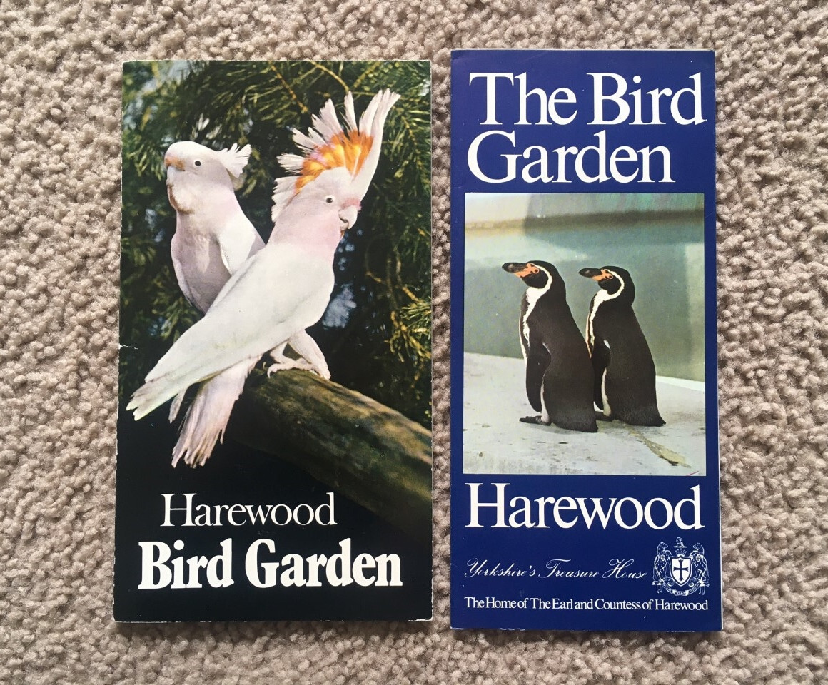 Vtg 1970\'s Harewood Bird Garden Yorkshire UK Booklet & Brochure Travel Vacation