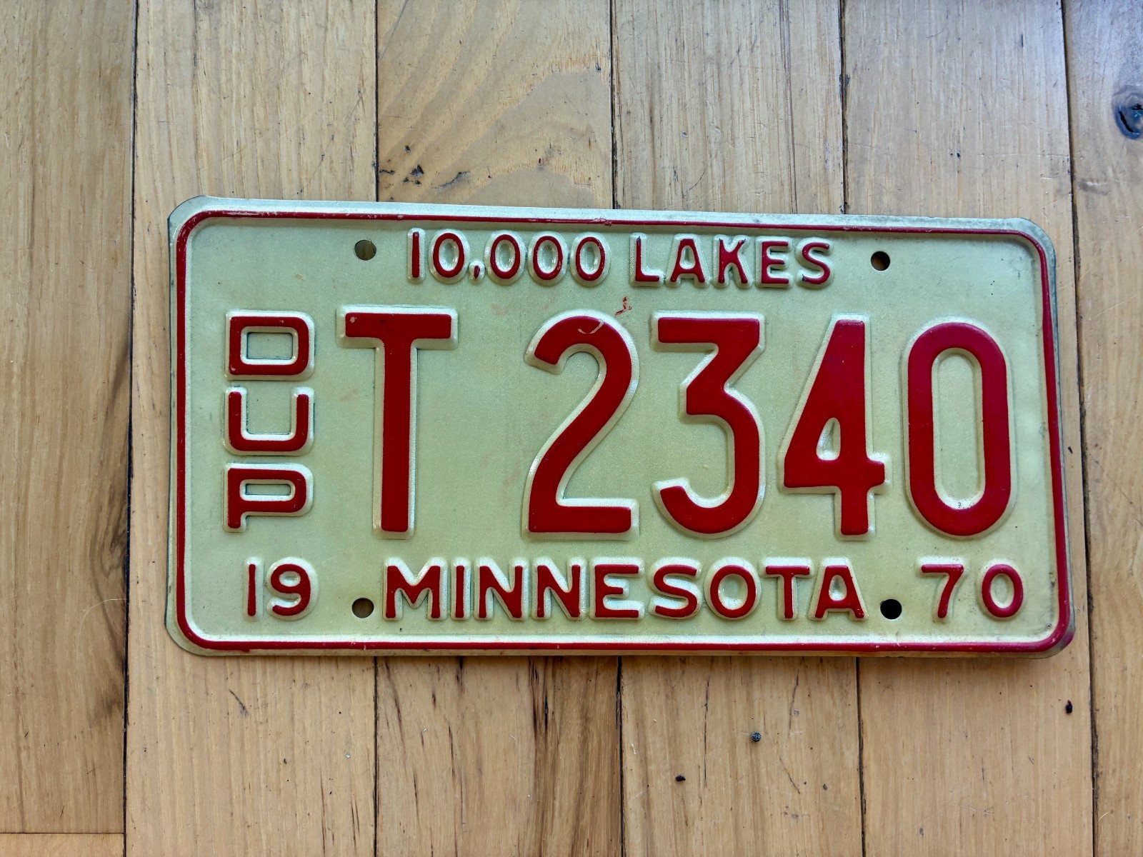 1970 Minnesota Duplicate License Plate 1970 Minnesota Duplicate License Plate
