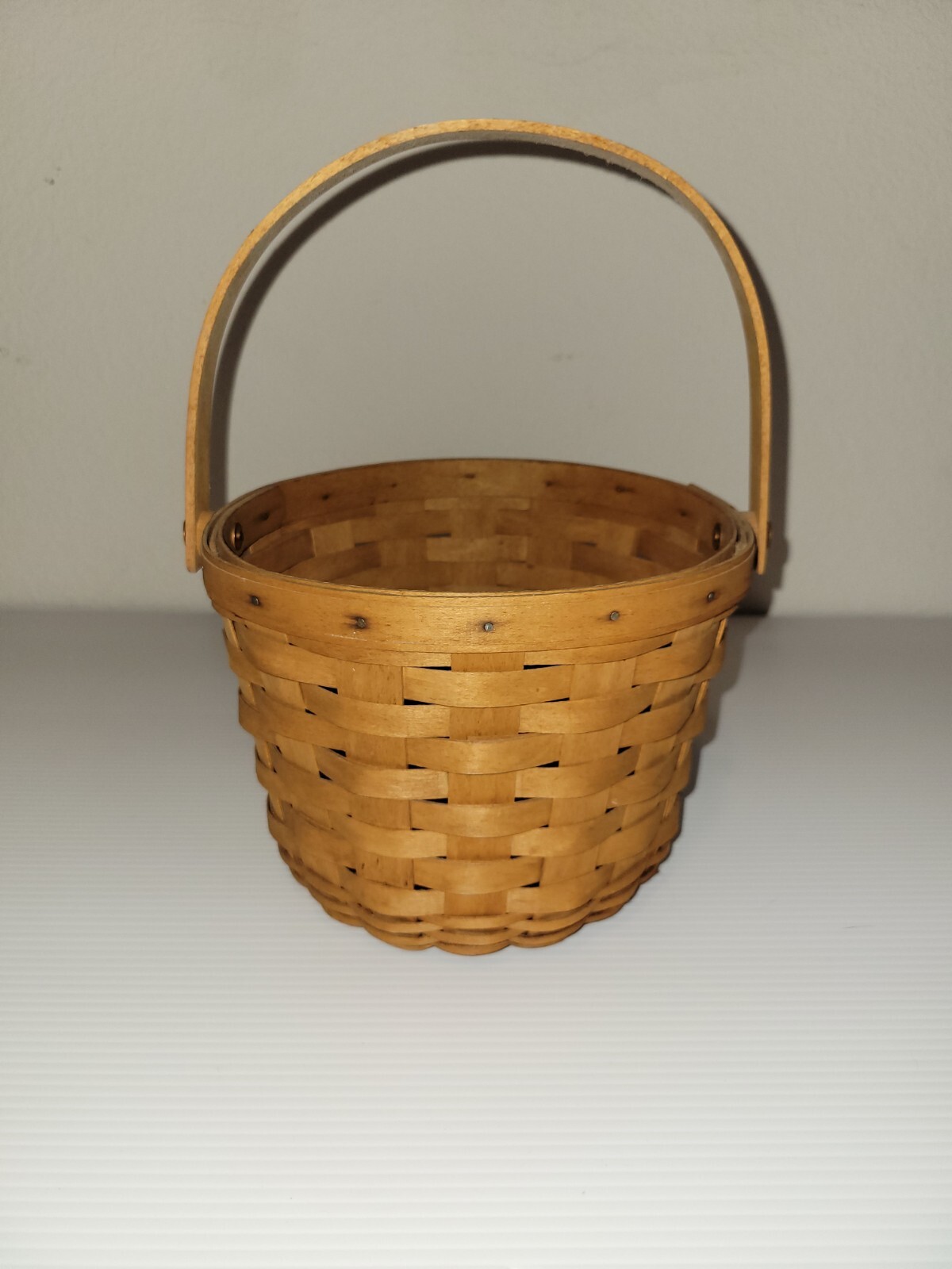 Vintage Longaberger 1993 Circular  Small Basket No Lid