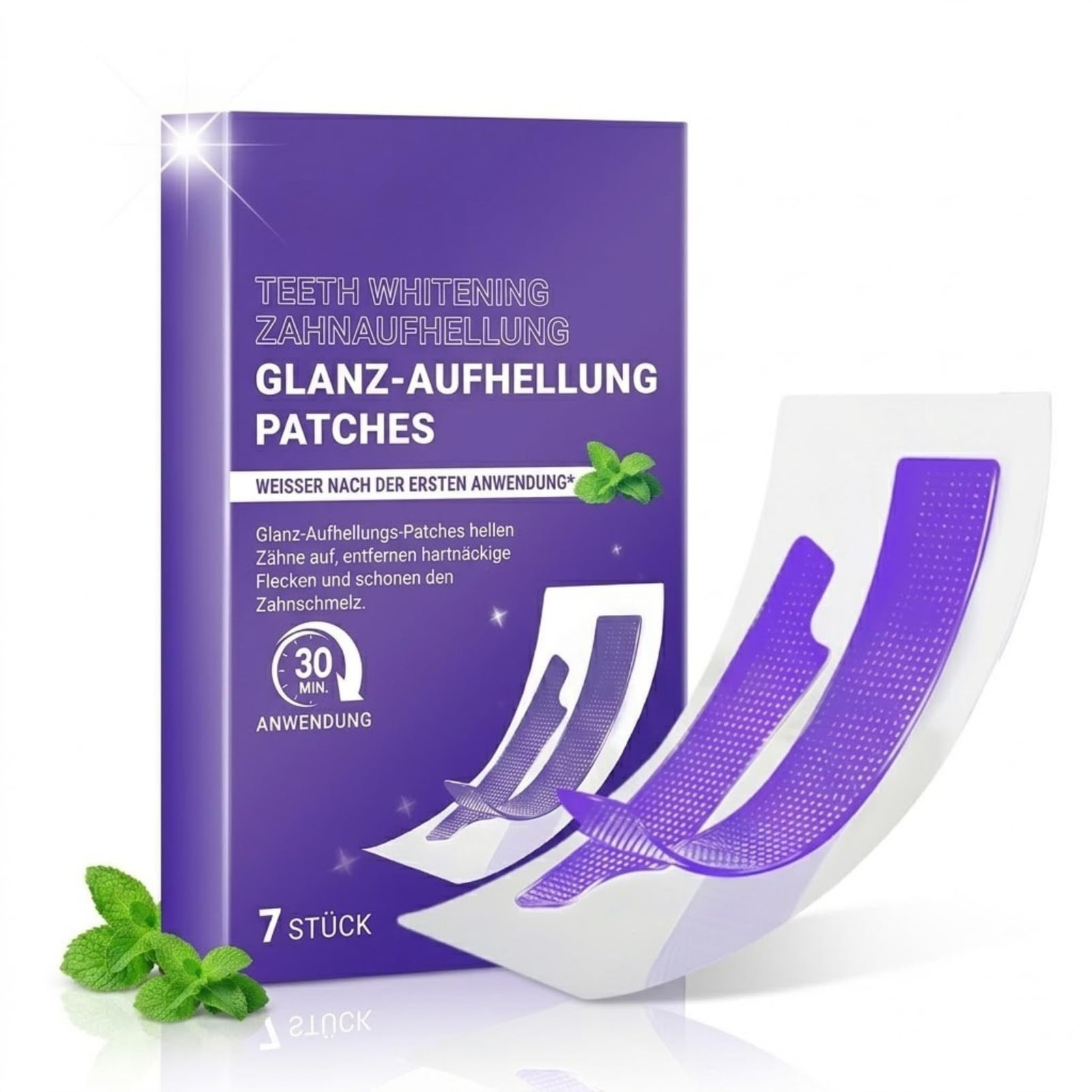 Purple Whitening Strips Teeth Whitening Strips 7PCS Tooth Whitening Strips ...