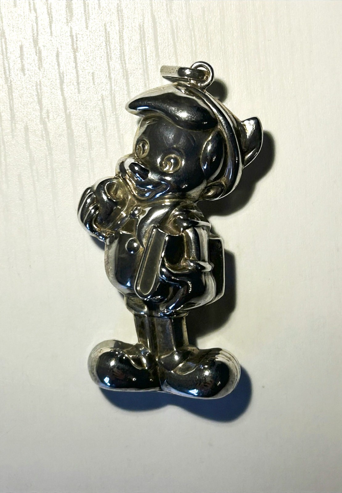 Vintage Walt Disney Sterling Silver Pinocchio Christmas Ornament 10.89g Vintage Walt Disney Sterling Silver Pinocchio Christmas Ornament 10.89g