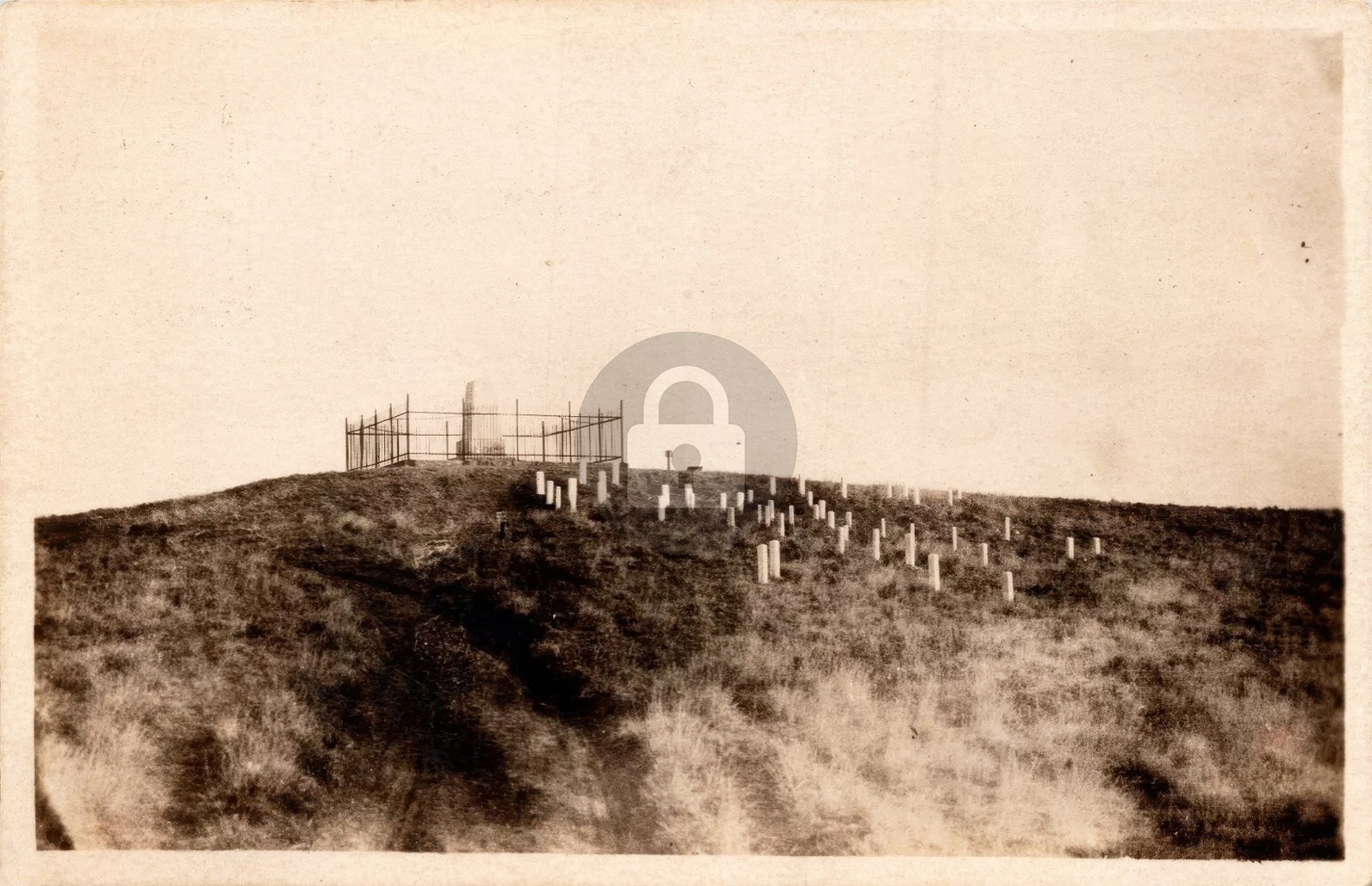 Monument to General Custer & 275 Men 1915 RPPC Photo Postcard COPY