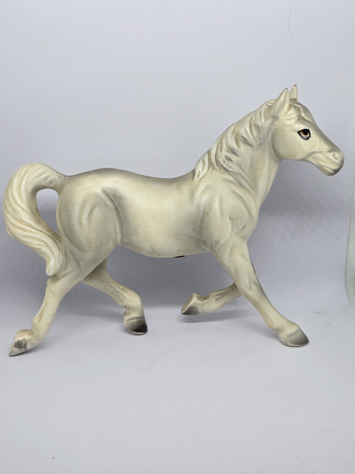 Vintage Ceramic Horse Kelvin\'s Japan White/ Grey