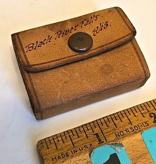 Vtg The Little Webster Dictionary Miniature Book Leather Black River Falls WI Vtg The Little Webster Dictionary Miniature Book Leather Black River Falls WI