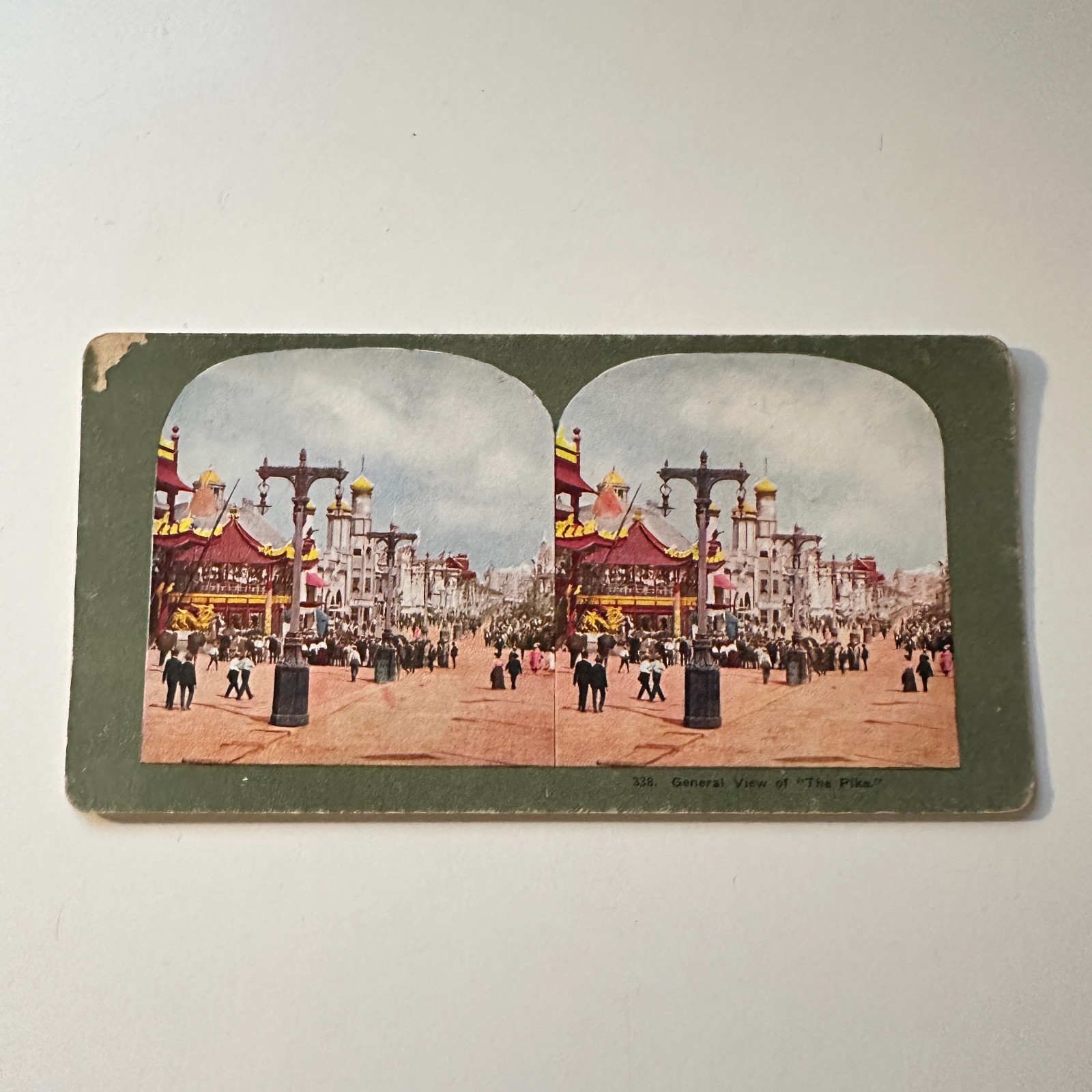 General View Of The Pike 1904 St Louis World Fair Antique Stereoview Card 5H6-1