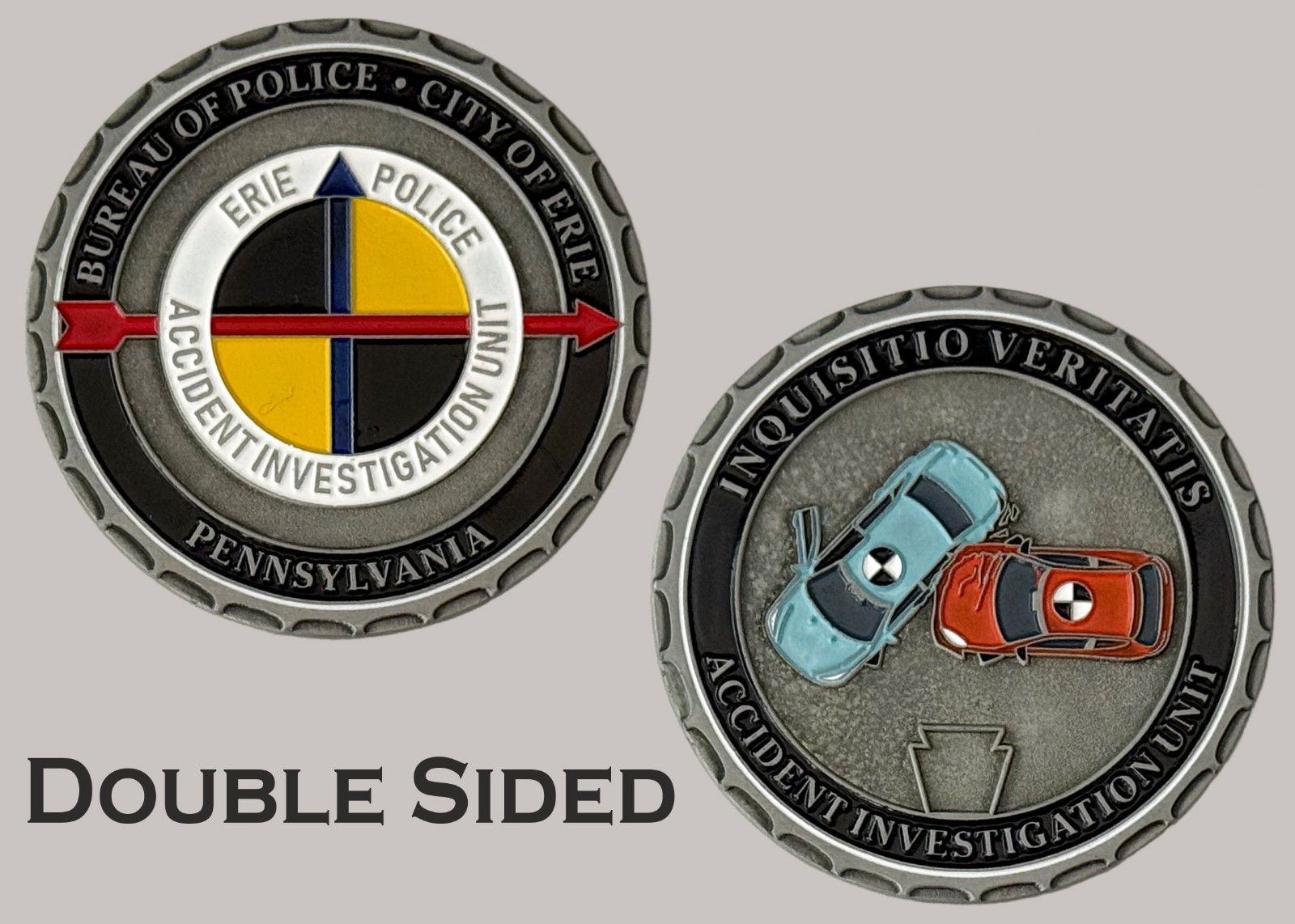 Erie PA Police Accident Investigation Unit Law Enforcement Challenge Coin  J#39
