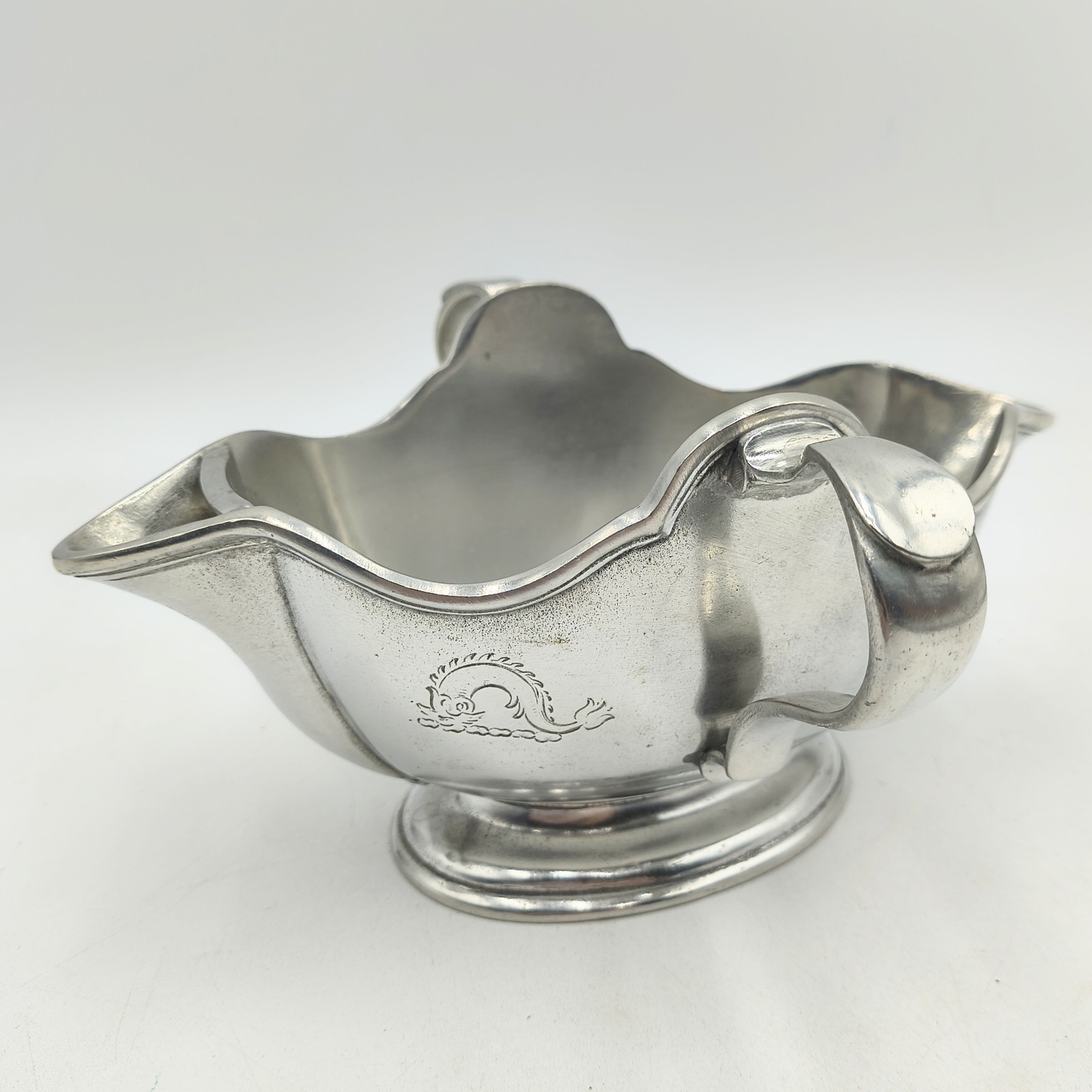 Rare Vintage Pierre Deux Maldi Pewter  Double Spout Sauce / Gravy Boat 