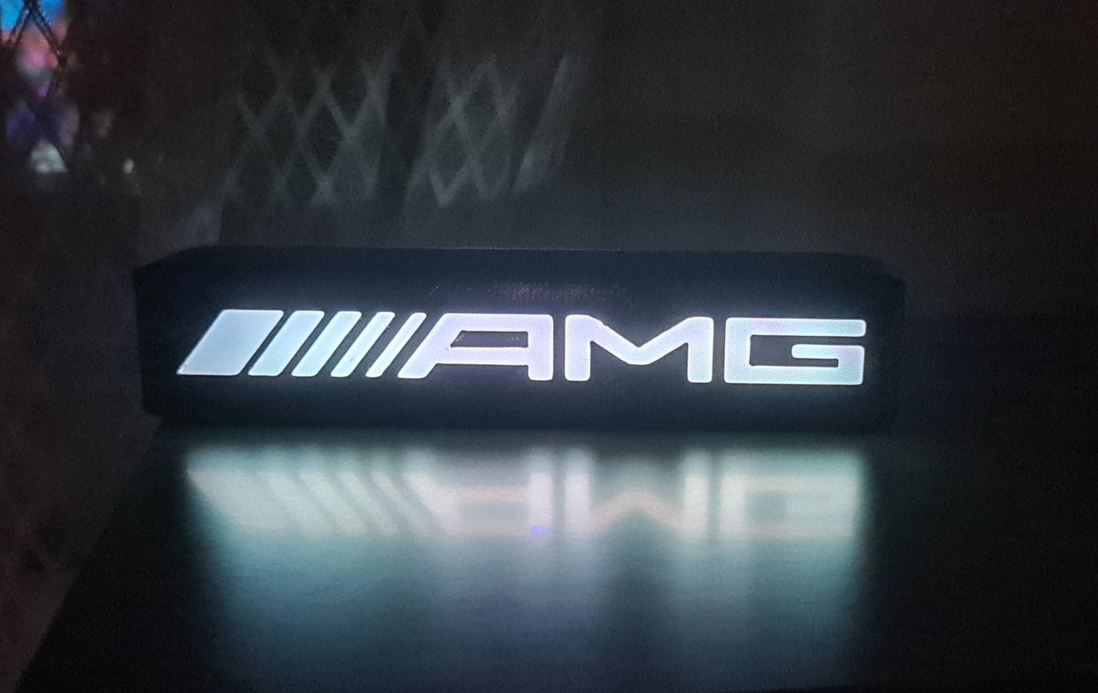 AMG 12-inch Light Box LED Sign 3D Printed Wall Decor Man Cave Garage AMG 12-inch Light Box LED Sign 3D Printed Wall Decor Man Cave Garage