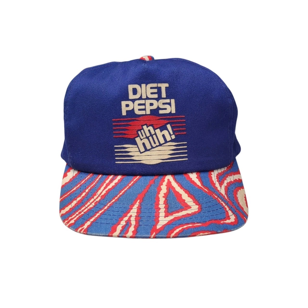 Vintage 90s Diet Pepsi Zubaz Styled Cap Hat Snapback Made In USA Rare 