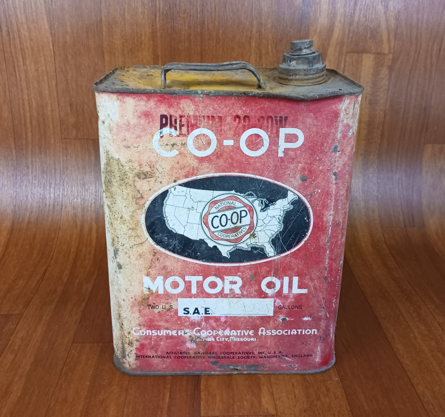 Vintage Co Op Co-Op Motor Oil 2 Gallon Advertising Can