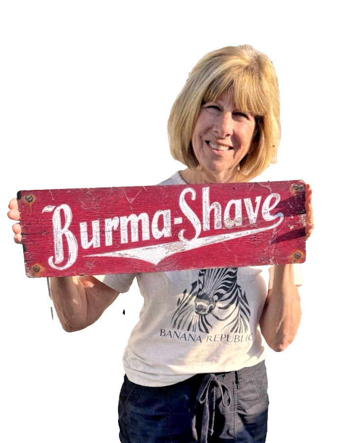 Burma-Shave Roadside Advertising Sign Half Scale Petroliana Wall Decor-man cave