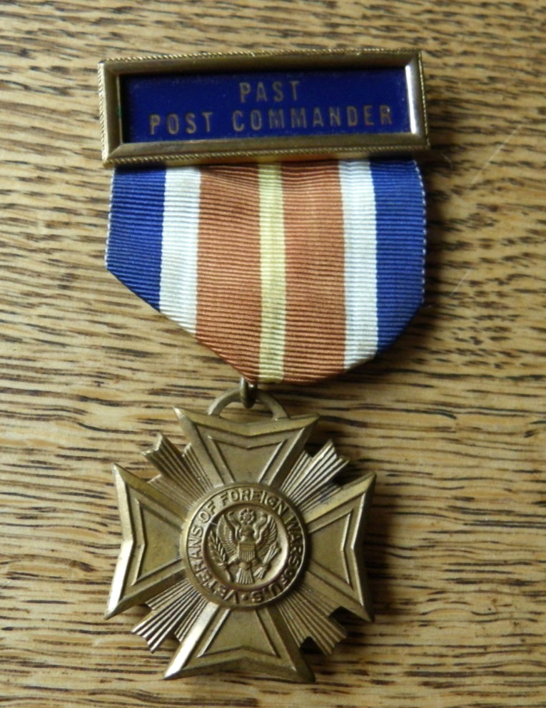 VFW Veterans of Foreign Wars Post Commander Medal & Ribbon