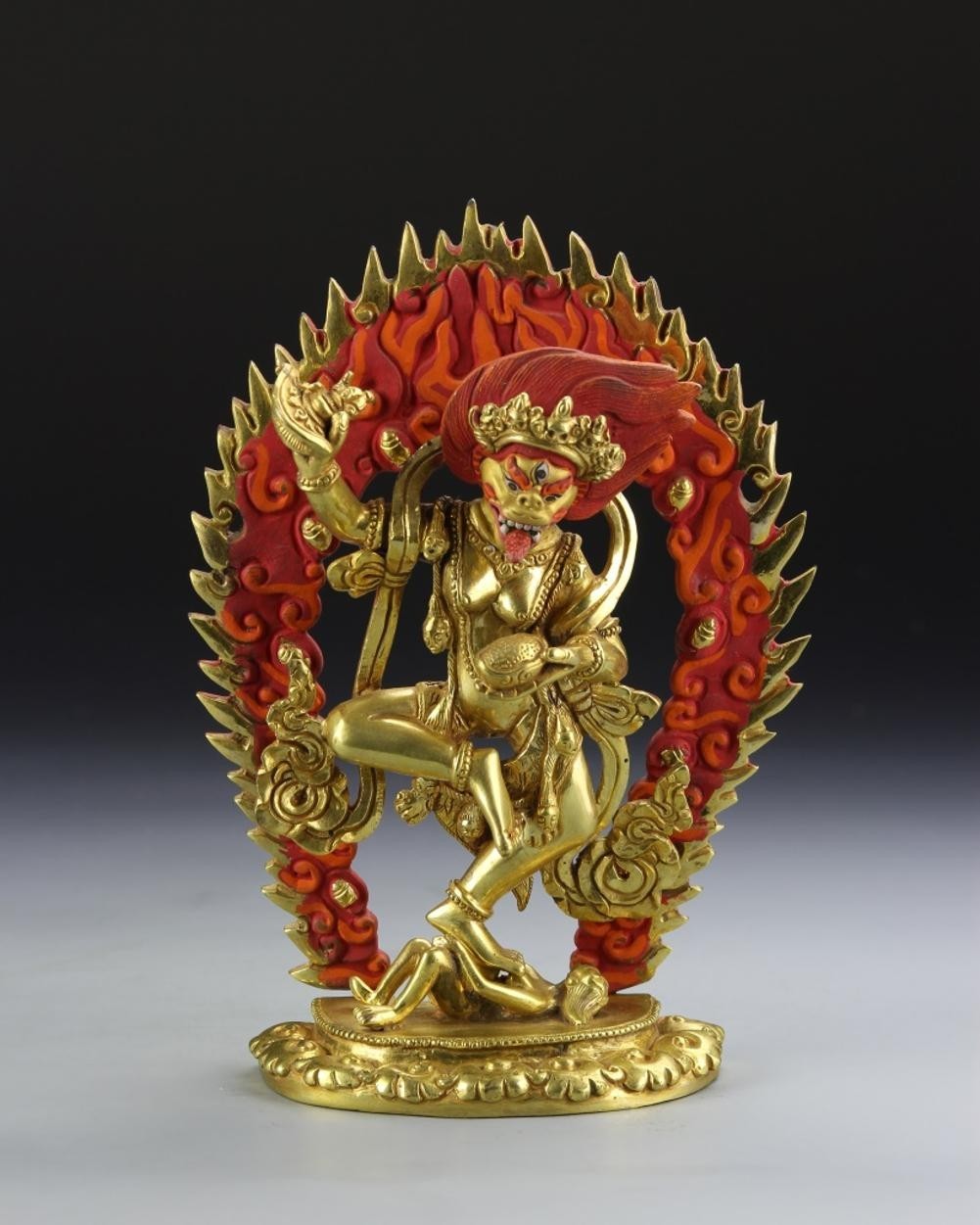 Tibetan Gilt Buddha, in standing position, Tibetan Gilt Buddha, in standing position,