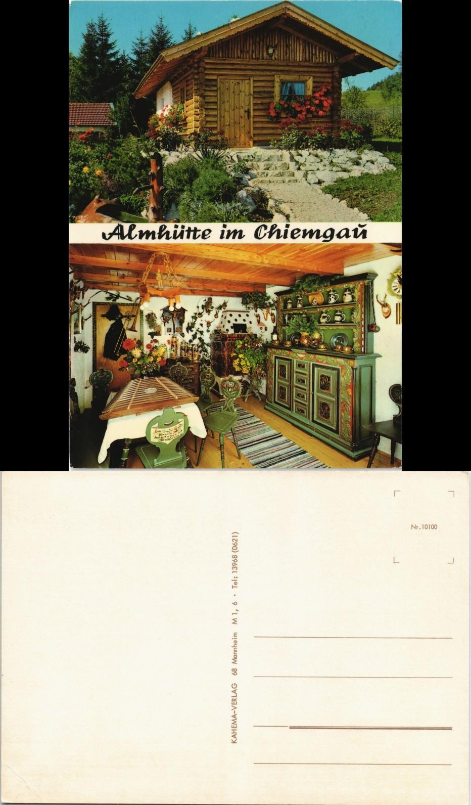 Postcard Aschau im Chiemgau alpine hut - restaurant 1962