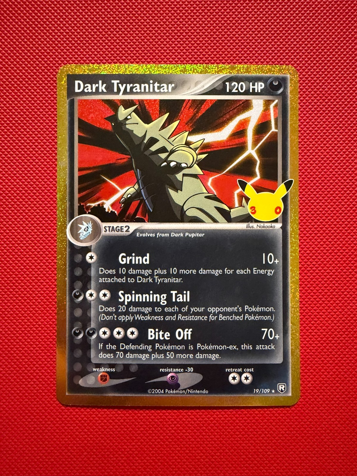 Pokémon TCG Dark Tyranitar 19/109 30th Anniversary Celebrations MINT