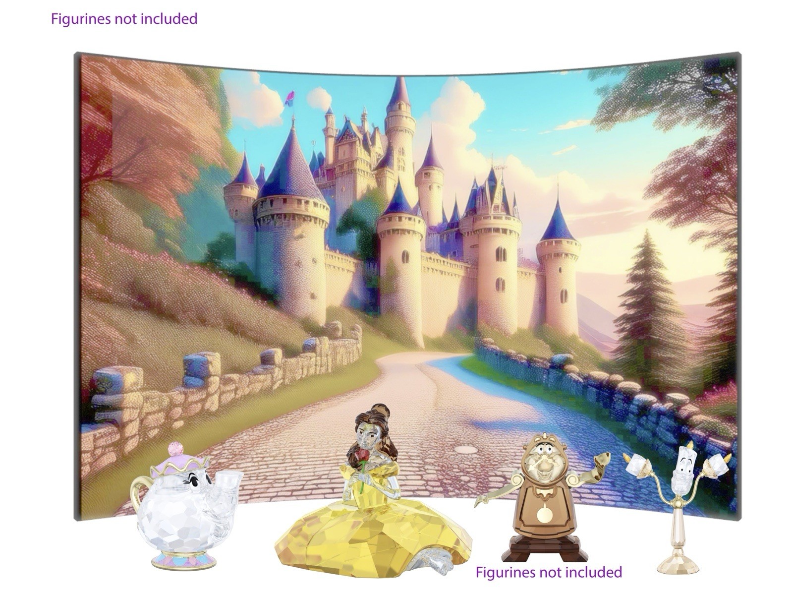 Swarovski Beauty And The Beast Crystal Display Read Description
