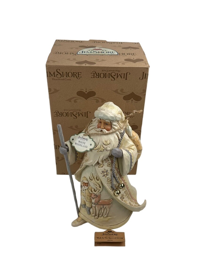 Jim Shore Walk In The Spirit Of Giving Santa With Reindeer Scene Figure 4060410